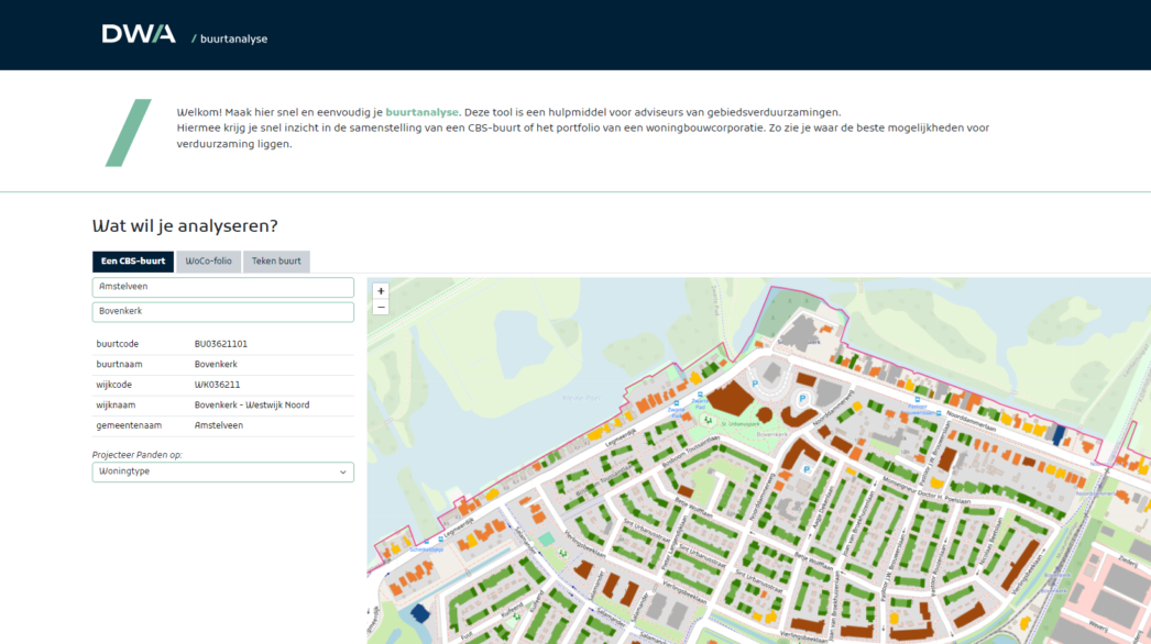 Foto van Buurtanalysetool