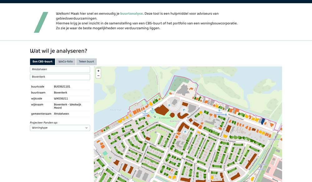 Foto van Buurtanalysetool